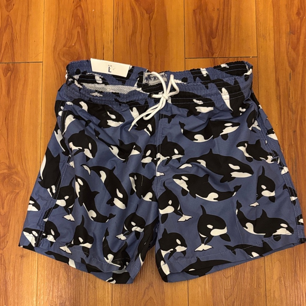 Trunks Surf & Swim NEW Stylish Orca Print Swim Trunks for Men